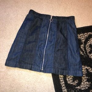 H&M Dual Color Denim Mini Skirt